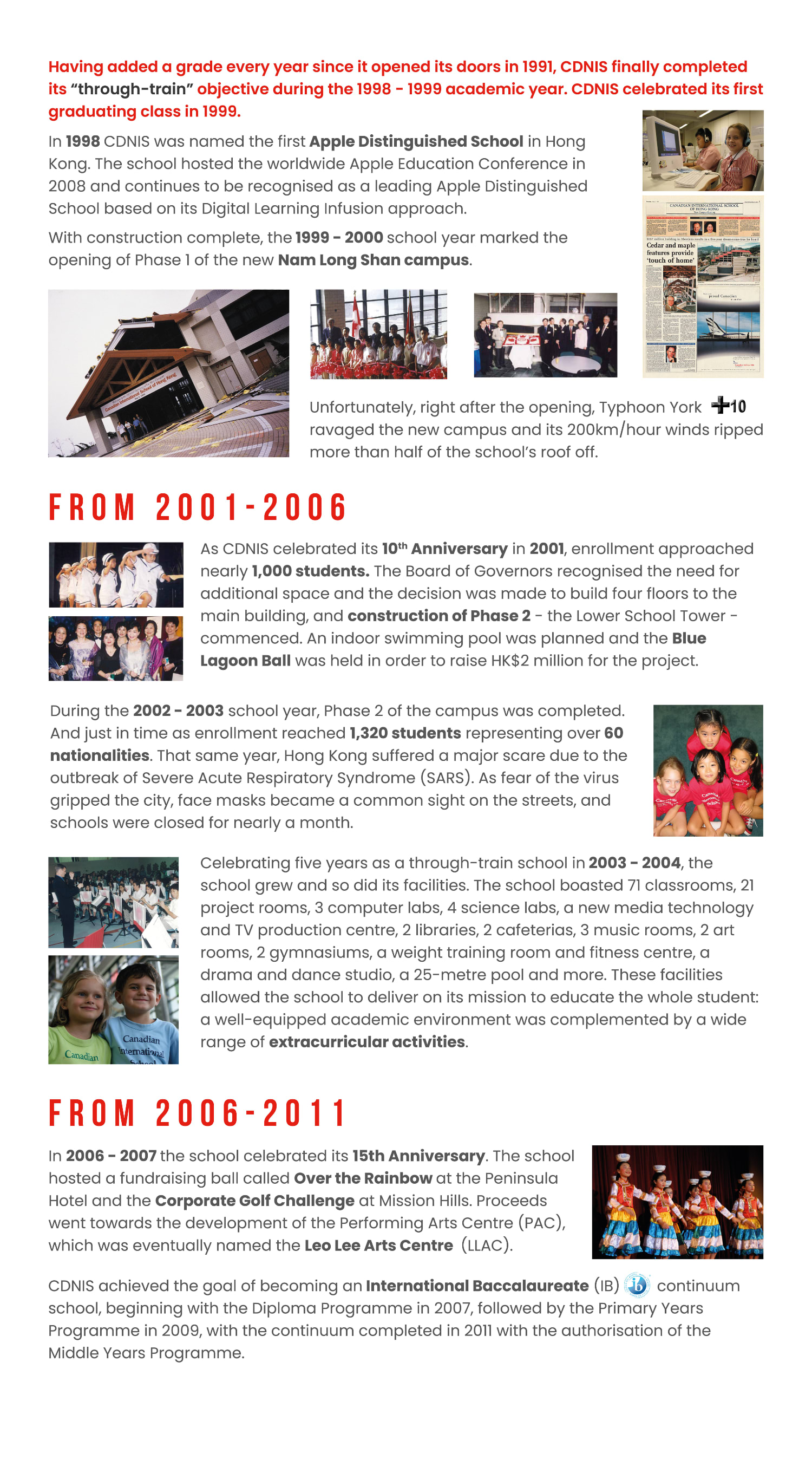 The image presents a collage of various visual elements, including a laptop computer, a smartphone, and several graphs or charts, along with textual information discussing changes in student enrollment and other educational statistics from 2001 to 2011.